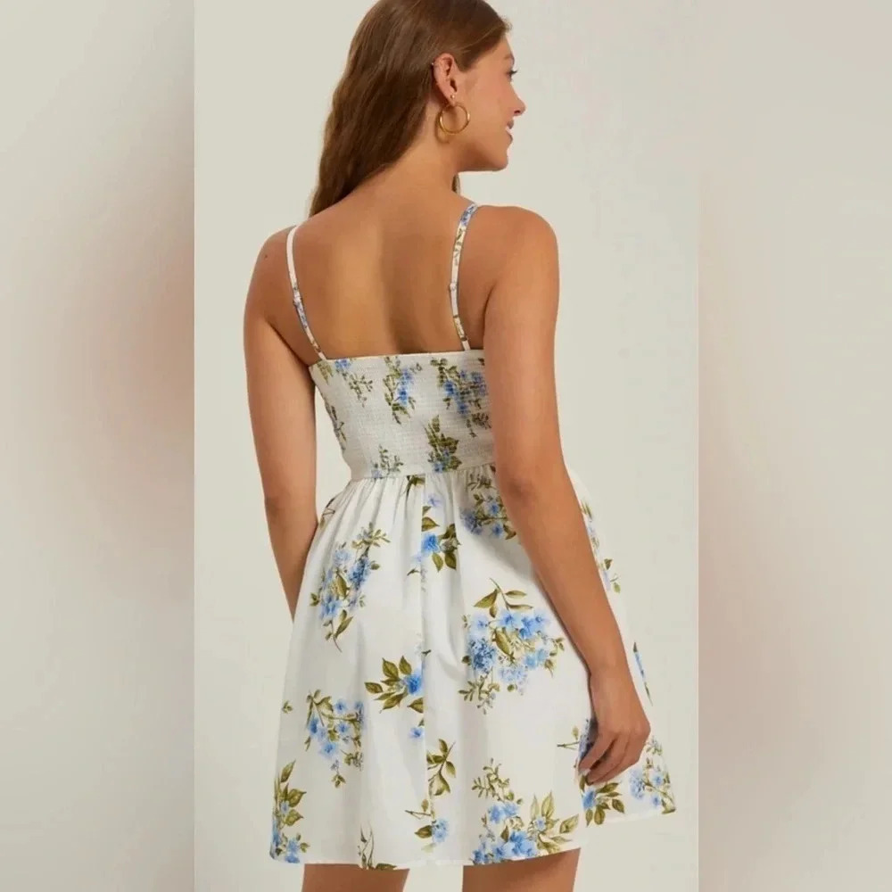 Altar'd State Blue Floral Hannah Mini Dress NWT - Picture 5 of 5